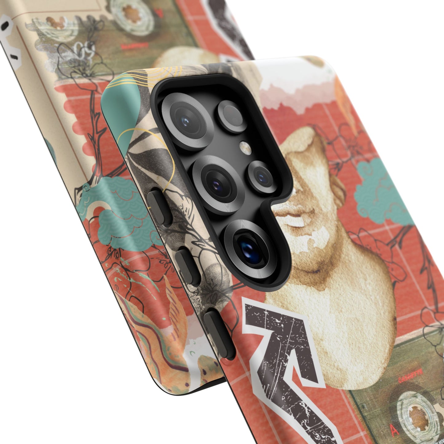 Artistic iPhone Case, Tough Cases with Vintage Design, Unique Phone Cover, Gift for Art Lovers, Protective Case for All Occasions, Vintage Collage Art