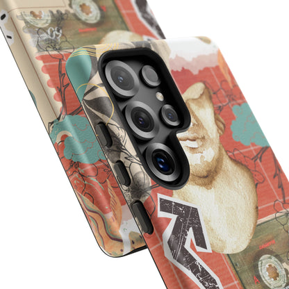 Artistic iPhone Case, Tough Cases with Vintage Design, Unique Phone Cover, Gift for Art Lovers, Protective Case for All Occasions, Vintage Collage Art