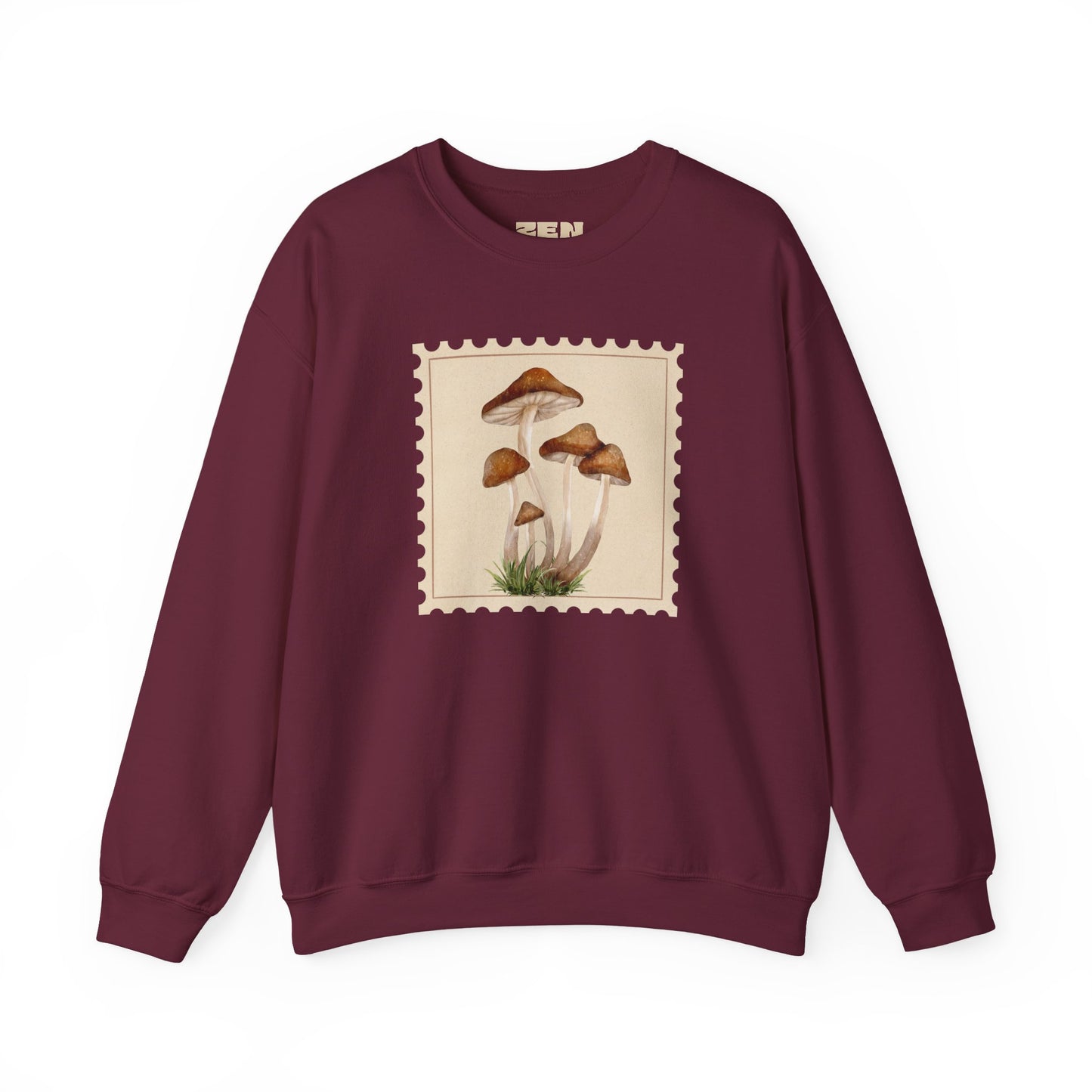 Mushroom Vibes Unisex Crewneck Sweatshirt - Cozy Fashion, Nature Lover Gift, Fall Outfit, Eco-Friendly Style, Perfect for Autumn, Artsy Sweatshirts, Premium, Nature-inspired Crewnecks