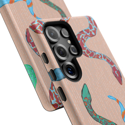 Colorful Snake Phone Case, Tough Phone Case, Unique Phone Cover, Animal Print Case, Gifts for Her, Trendy Accessories
