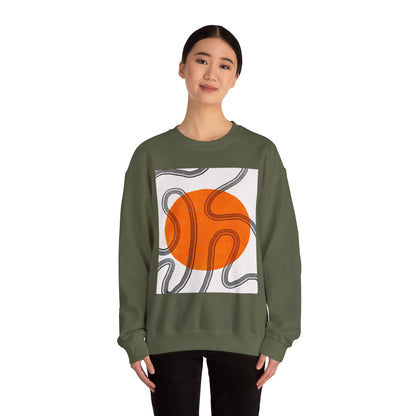 Retro Abstract Art Crewneck Sweatshirt, Cozy Graphic Pullover, Unisex Casualwear, Perfect Gift for Art Lovers, Fall Fashion Essential, Gift for Him, Gift for Her