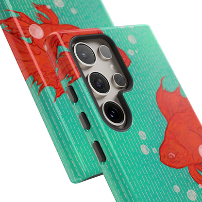 Vibrant Goldfish Phone Case, Colorful iPhone Cover, Ocean Vibe Accessory, Unique Gift for Fish Lovers, Cute Phone Cases