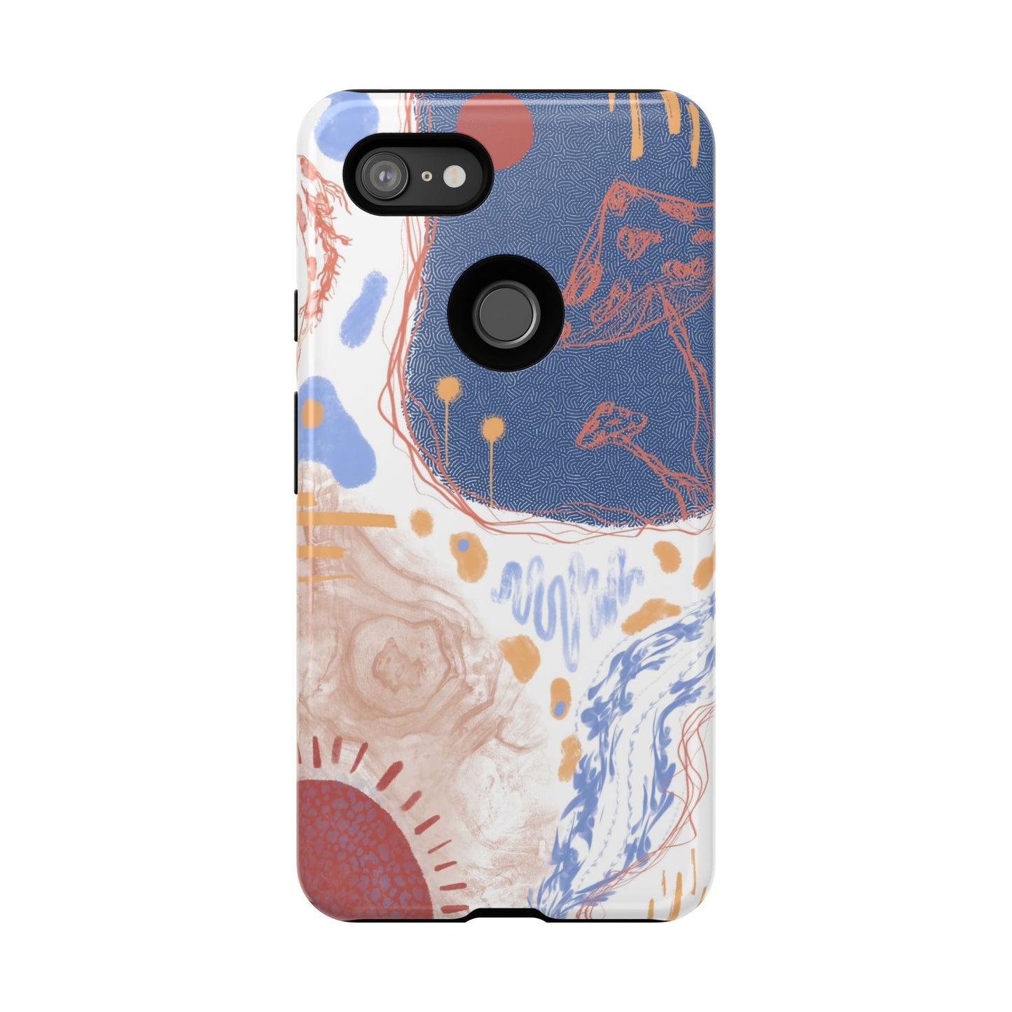 Artistic Phone Case with Abstract Design, Tough Phone Case, Unique Gift, Trendy Accessories, Modern Art Case, Stylish Tech Gear