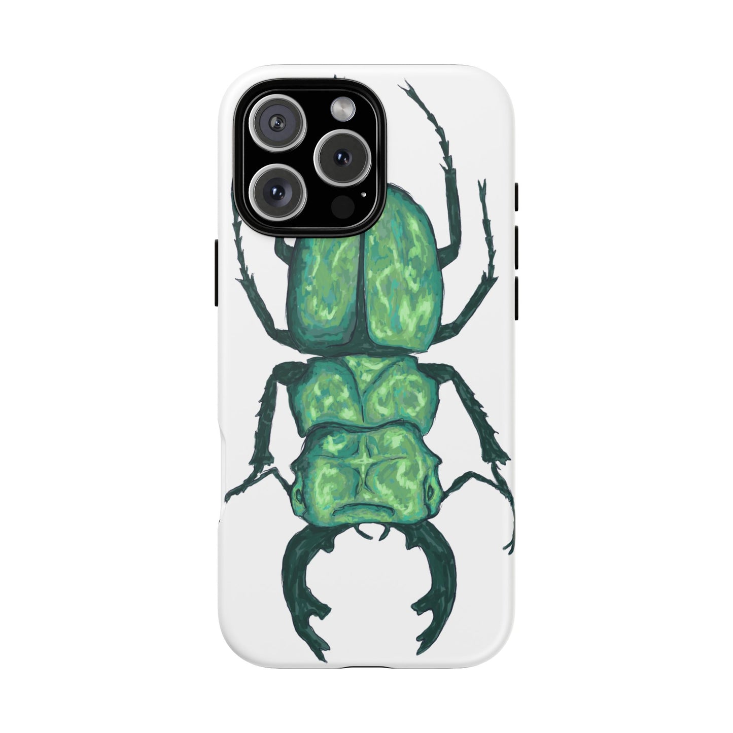 Green Beetle Phone Case - Tough Cases, Insect Lover Gift, Nature Lover Accessory, Unique Phone Cover, Eco-Friendly Design