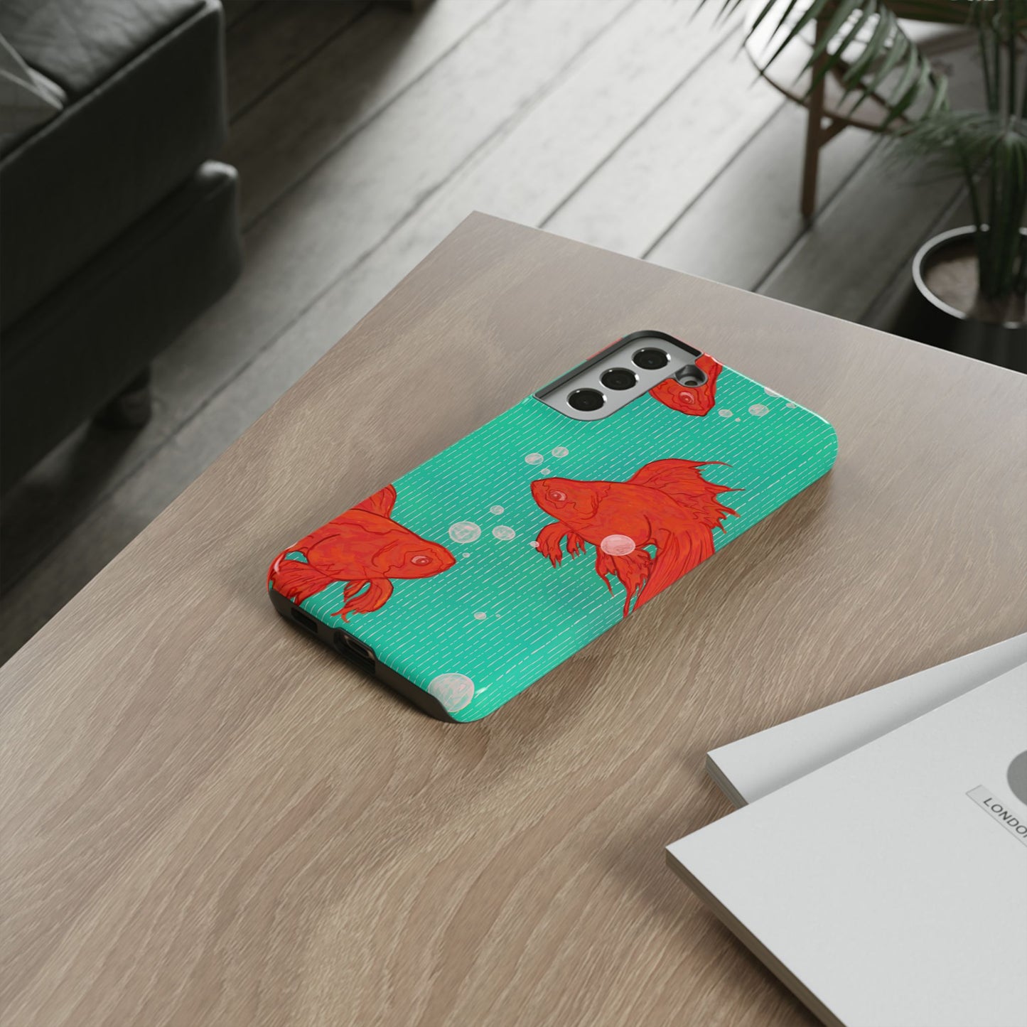 Vibrant Goldfish Phone Case, Colorful iPhone Cover, Ocean Vibe Accessory, Unique Gift for Fish Lovers, Cute Phone Cases