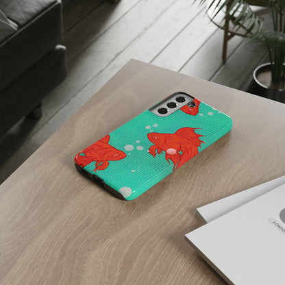 Vibrant Goldfish Phone Case, Colorful iPhone Cover, Ocean Vibe Accessory, Unique Gift for Fish Lovers, Cute Phone Cases