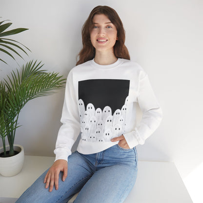 Painted Ghosts Crewneck | Cozy Sweatshirt, Perfect for Halloween, Fall, and Spooky Season