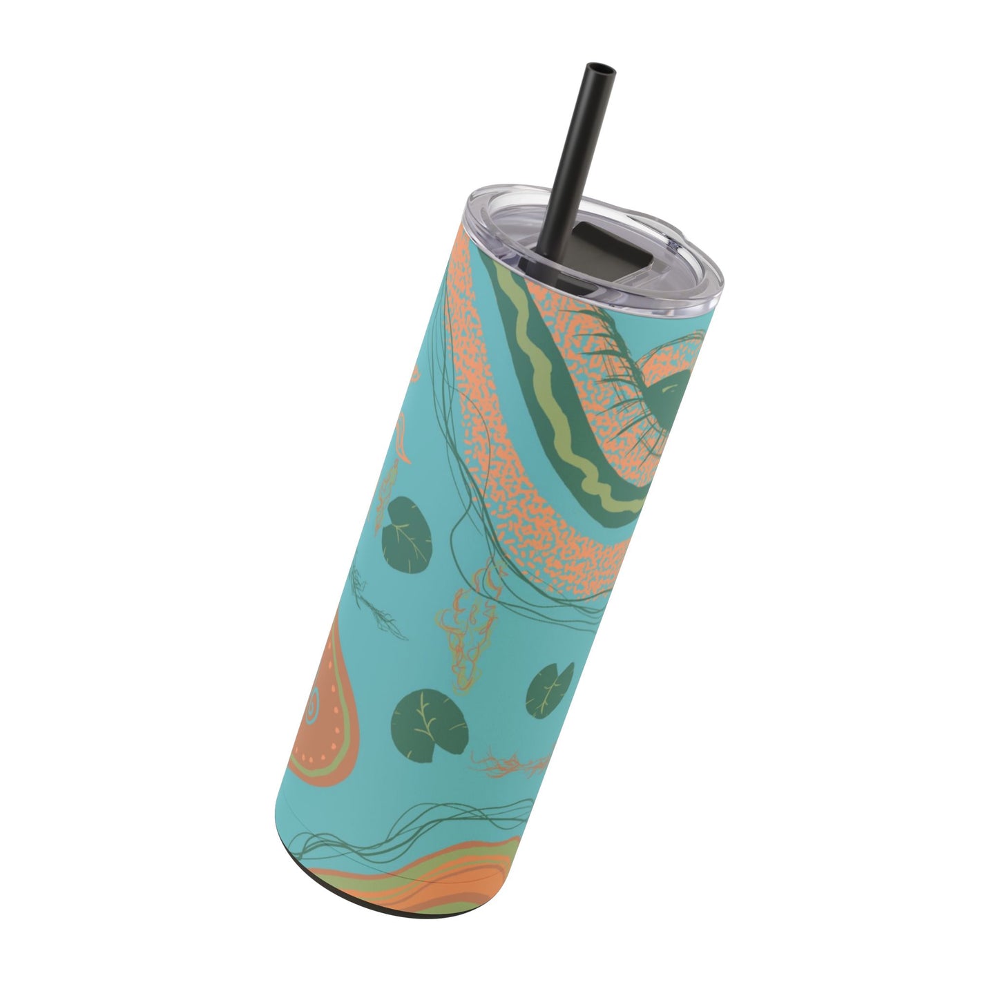Vibrant Skinny Tumbler, Colorful Drinkware, Reusable Travel Mug, Eco-friendly Gift, Summer Hydration Cup, Stylish Beverage Container
