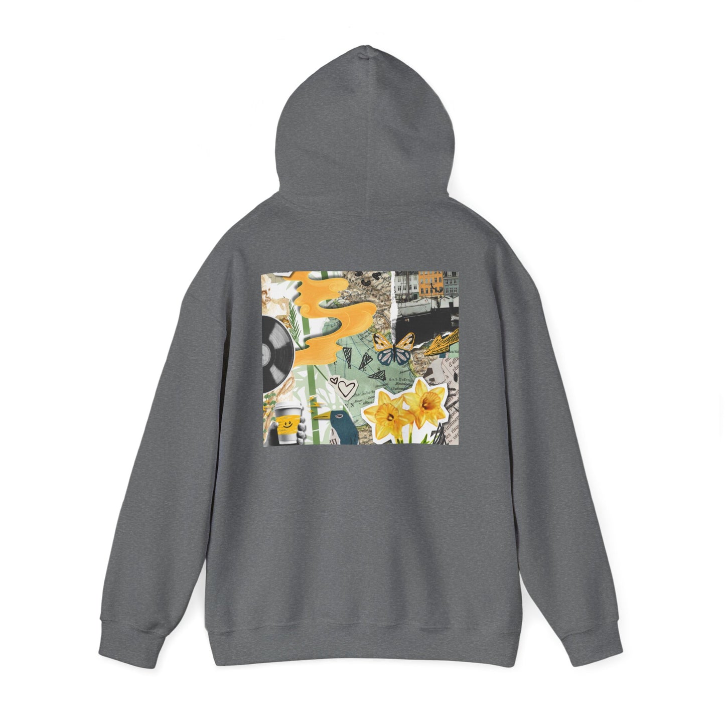 Lotus Flower Unisex Hoodie: Cozy Sweatshirt, Gift for Yoga Lovers, Meditation Apparel, Casual Streetwear, Nature-Inspired Wear, Artsy Collage, Cool Crewnecks