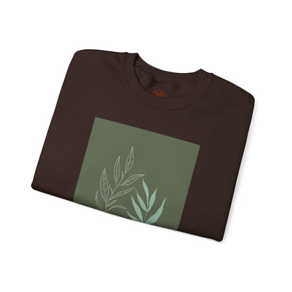 Botanical Minimalist Crewneck Sweatshirt, Cozy Unisex Pullover, Nature-Inspired Gift, Fall Fashion, Comfortable Layering Piece