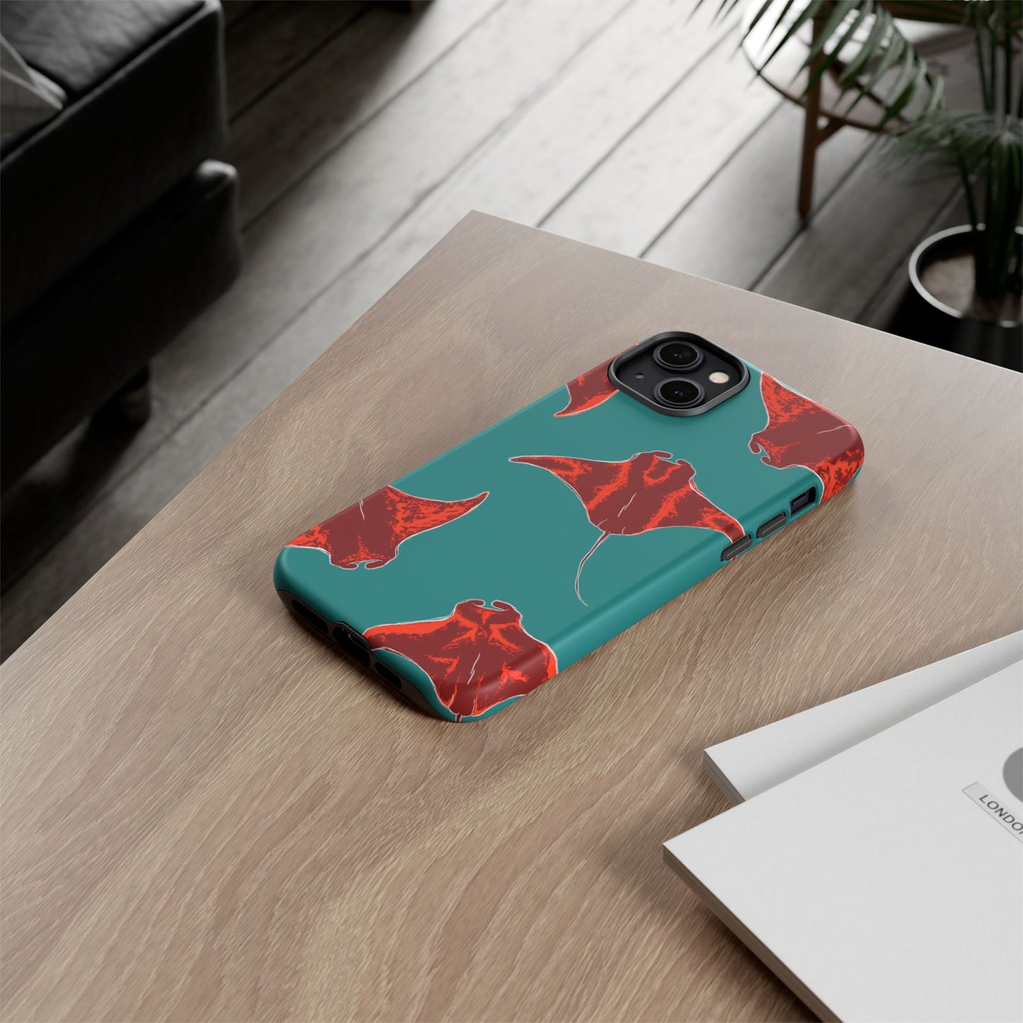Manta Ray Phone Case, Tropical Phone Cover, Ocean Vibe Accessories, Summer Gift Idea, Marine Animal Merchandise