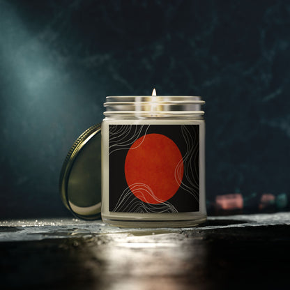 Artistic Scented Candle - Coconut Apricot Wax, Abstract Home Decor, Relaxation Gift, Aromatherapy, Modern Candle Holder
