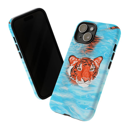 Vibrant Tiger Phone Case, Wildlife Lover Gift, Phone Accessories, Animal Print Case, Summer Vibe, Cool Phone Cover