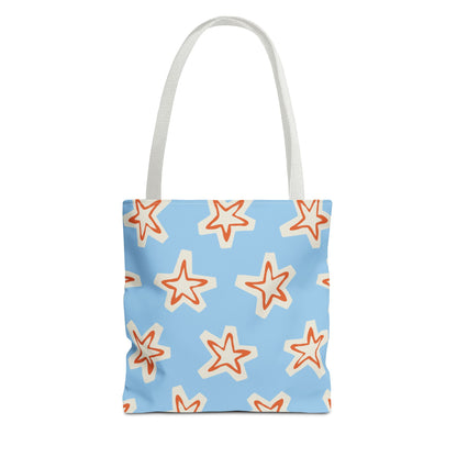 Starry Blue Tote Bag | Stylish Grocery Tote, Eco-Friendly Bag, Beach Bag, Weekend Getaway, Custom Design
