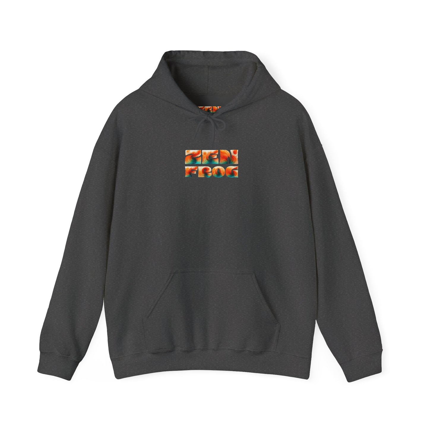 Zen Frog Hooded Sweatshirt - Cozy Unisex Hoodie, Casual Wear, Spring Fashion, Unique Gifts, Streetwear Style, Simple Moon Design, Gift for Him, Gift for Her