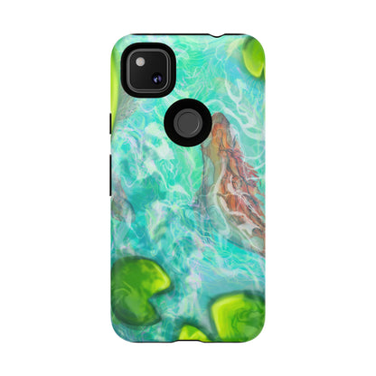 Watercolor Phone Case, Nature Lover Gift, Tough Phone Cover, Phone Accessory, Unique Design for Spring/Summer, Lily Pad, Fish Pond
