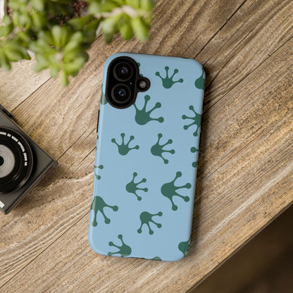 Frog Pattern Phone Case, Tough Cases for Nature Lovers, Unique Gift for Kids, Eco-Friendly Accessories, Stylish Cell Phone Cover, Cute Frog Print Pattern, Artsy Phone Cases