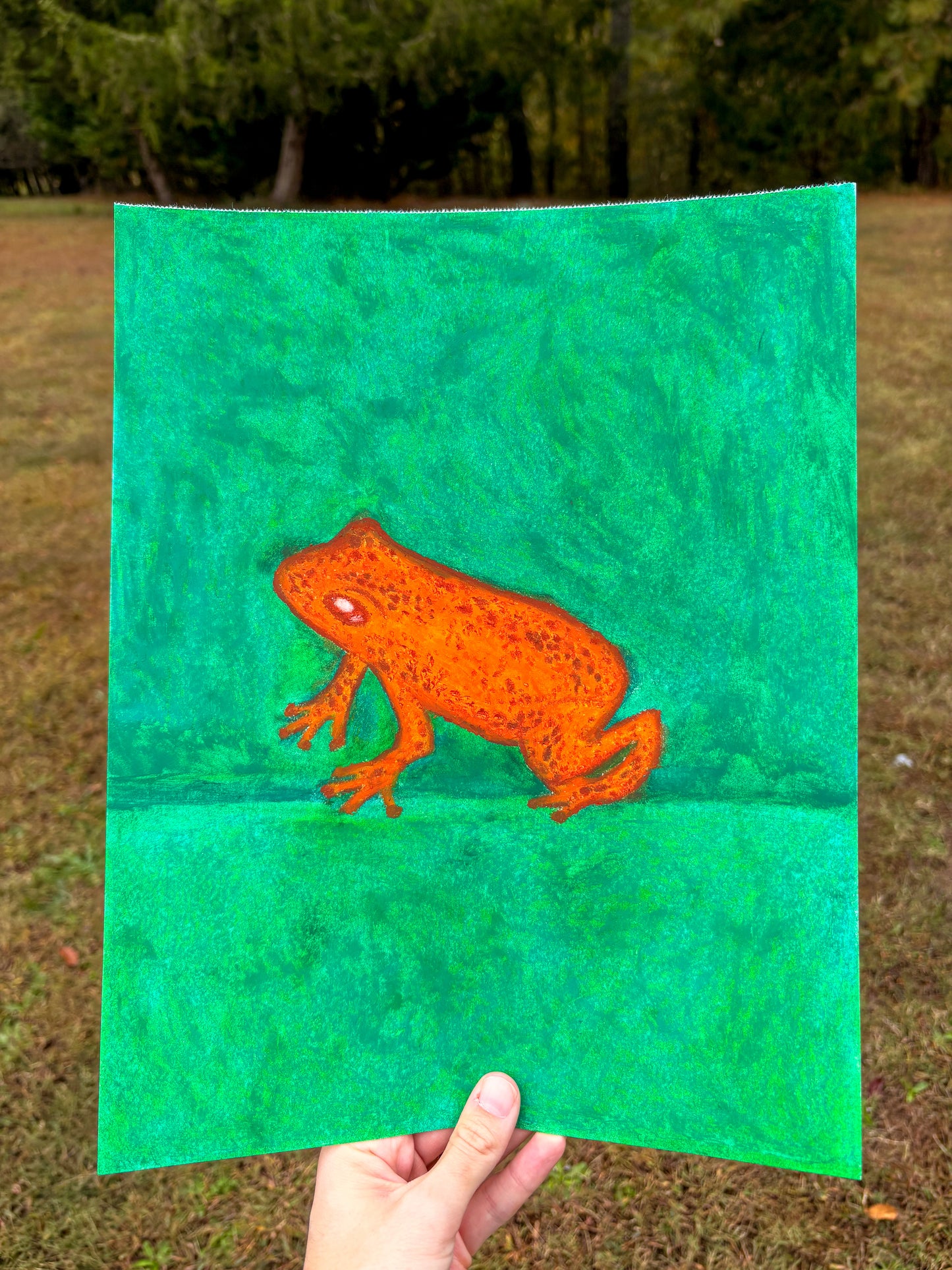 “Among the Moss” — Original 11x14 Oil Pastel Artwork