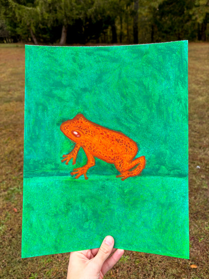 “Among the Moss” — Original 11x14 Oil Pastel Artwork