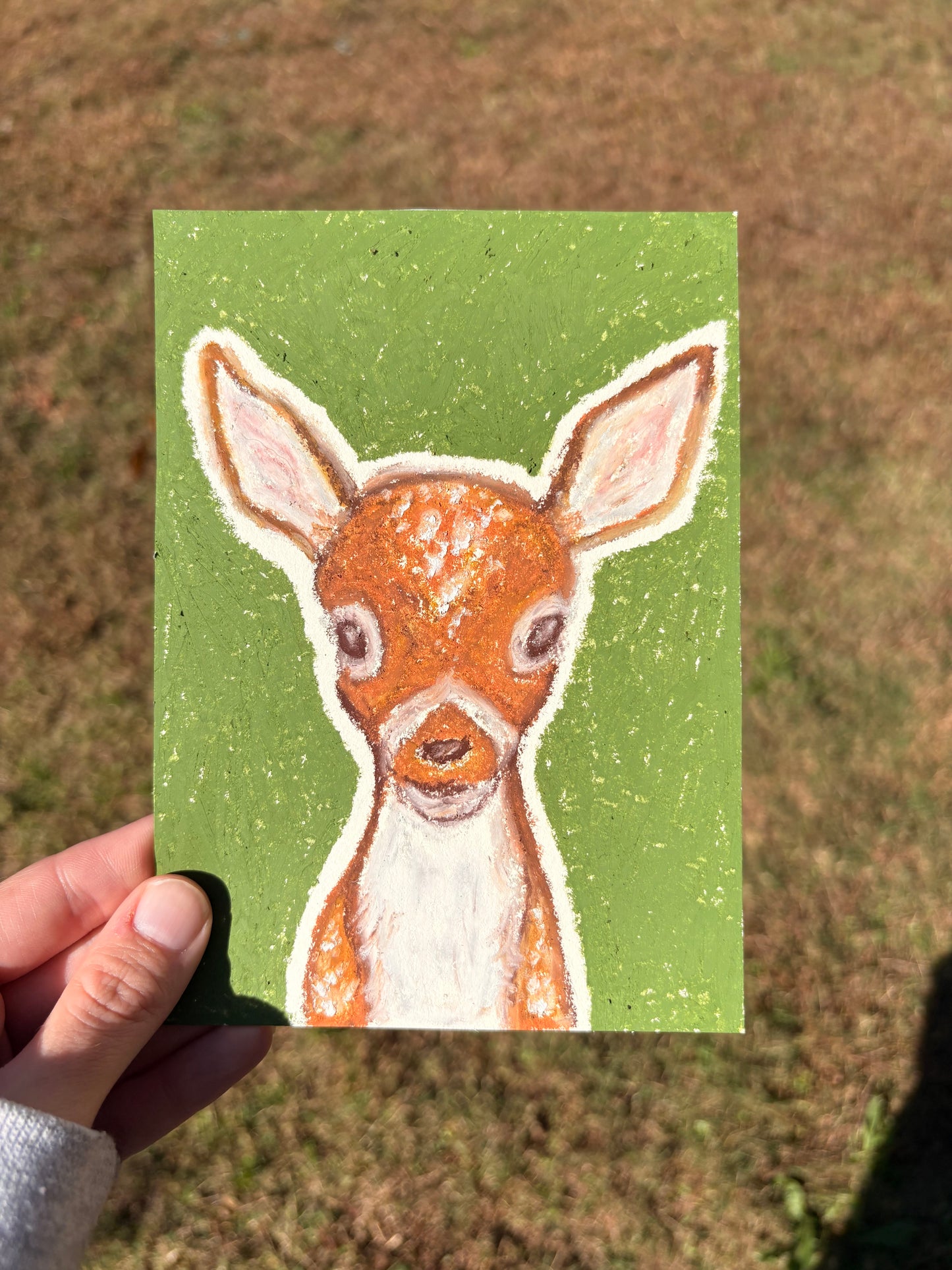“Wildling Heart” — Original 5x7 Oil Pastel Artwork