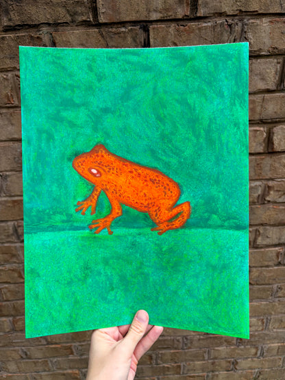 “Among the Moss” — Original 11x14 Oil Pastel Artwork