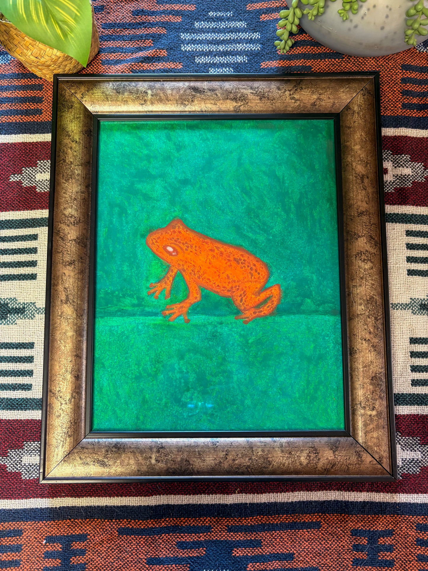 “Among the Moss” — Original 11x14 Oil Pastel Artwork